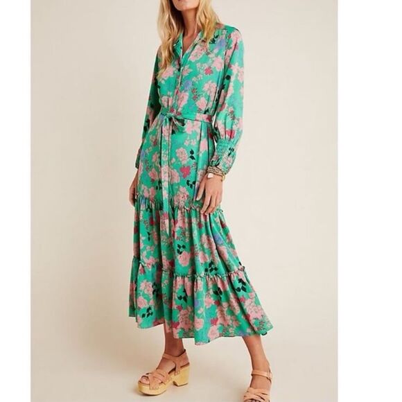 MISA Los Angeles Esmee Long Midi Dress in Peony Floral Size Medium